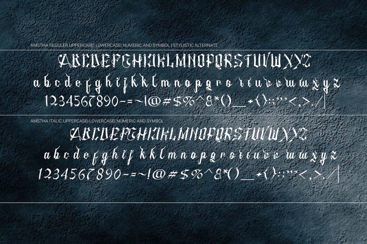 Amstha Gothic Font - view 4