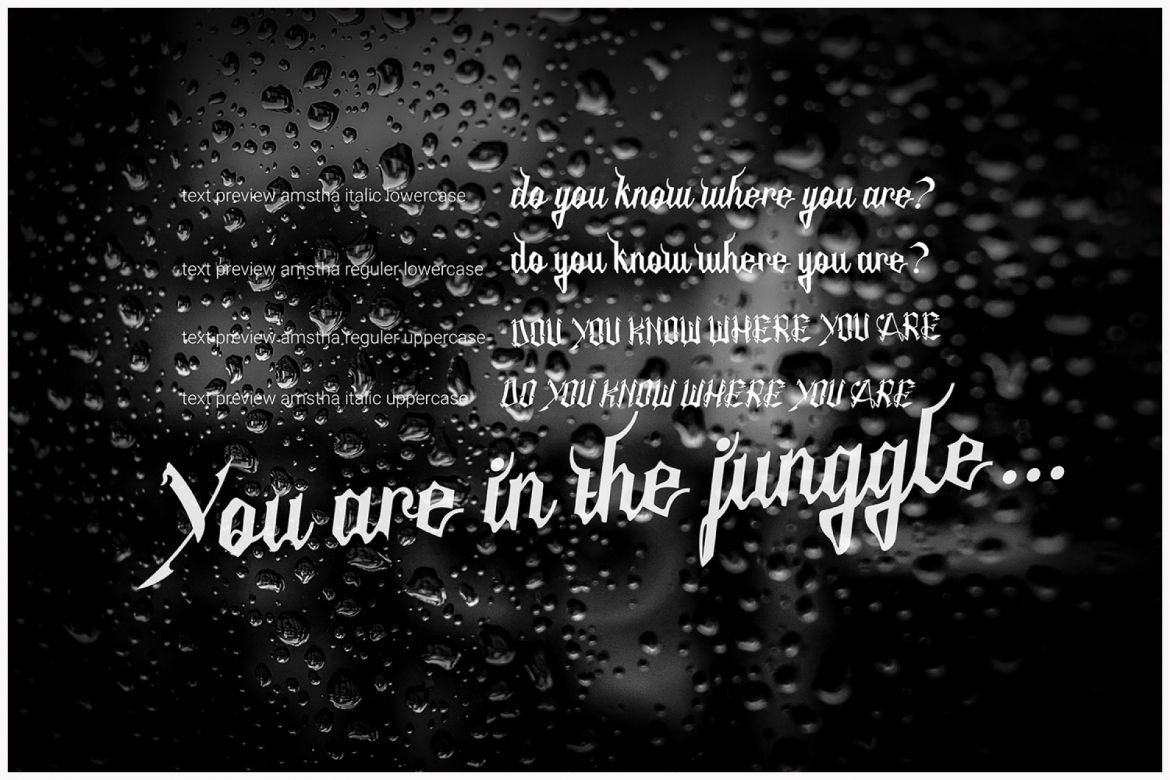 Amstha Gothic Font - view 8