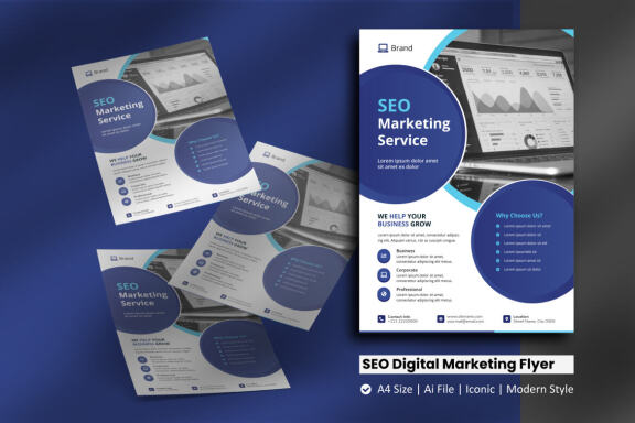 SEO Digital Marketing - Free Flyer Template