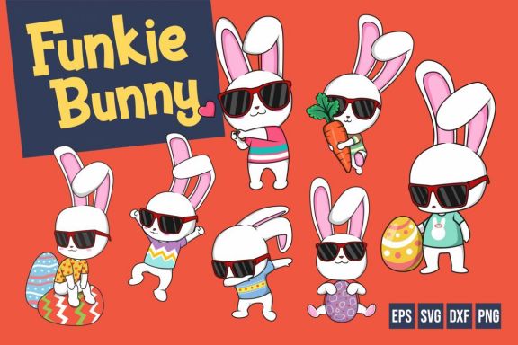Funkie Bunny Illustration