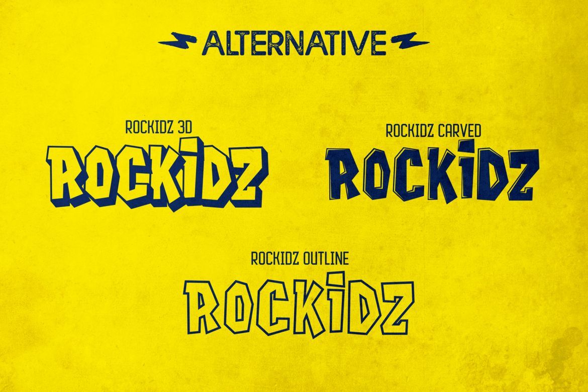 Rockidz - Layered Display Font - view 4