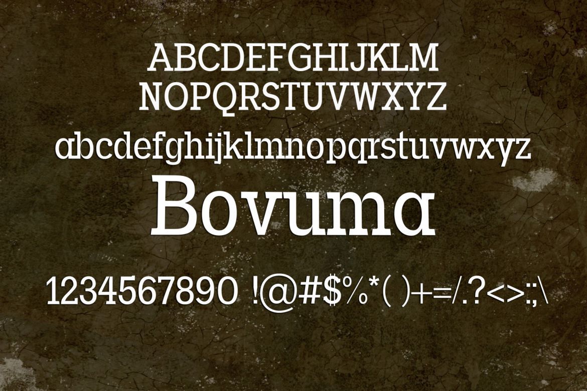 Bovuma Serif Font alt
