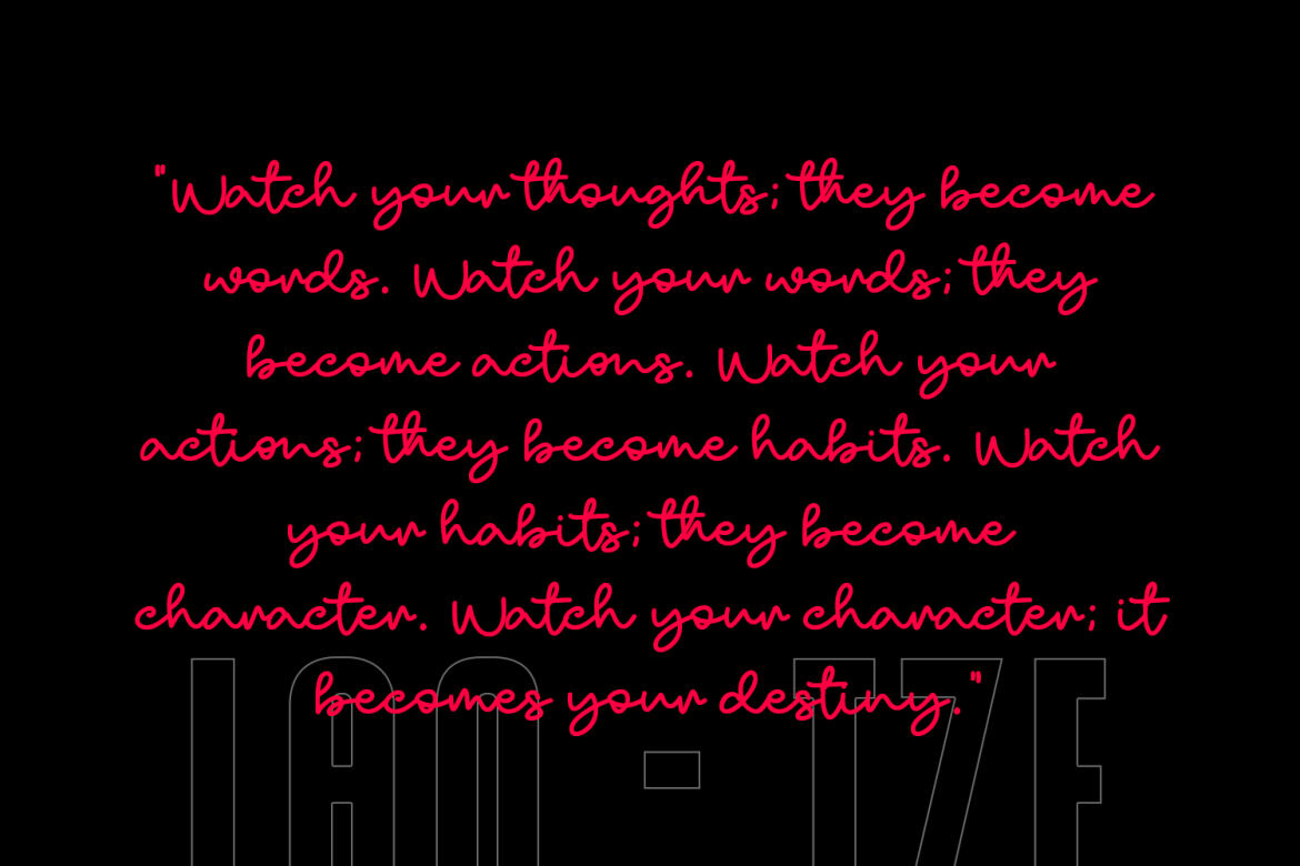 La Roux Monoline FREE Script Font alternate