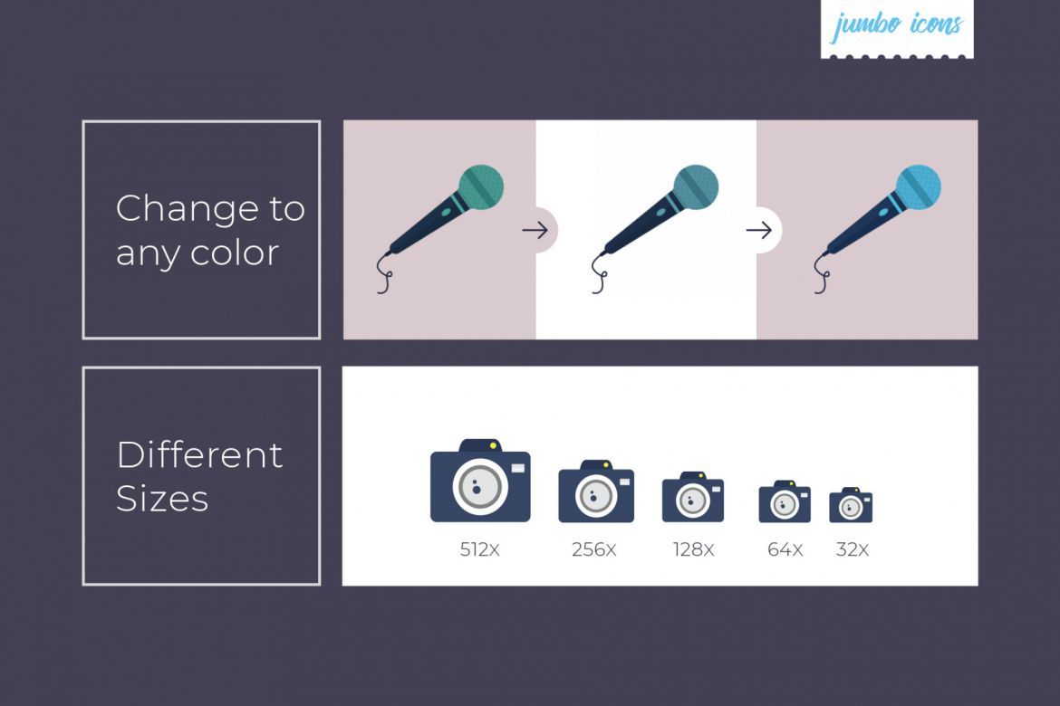 Flat Vector Icons Multimedia Pack - view 3