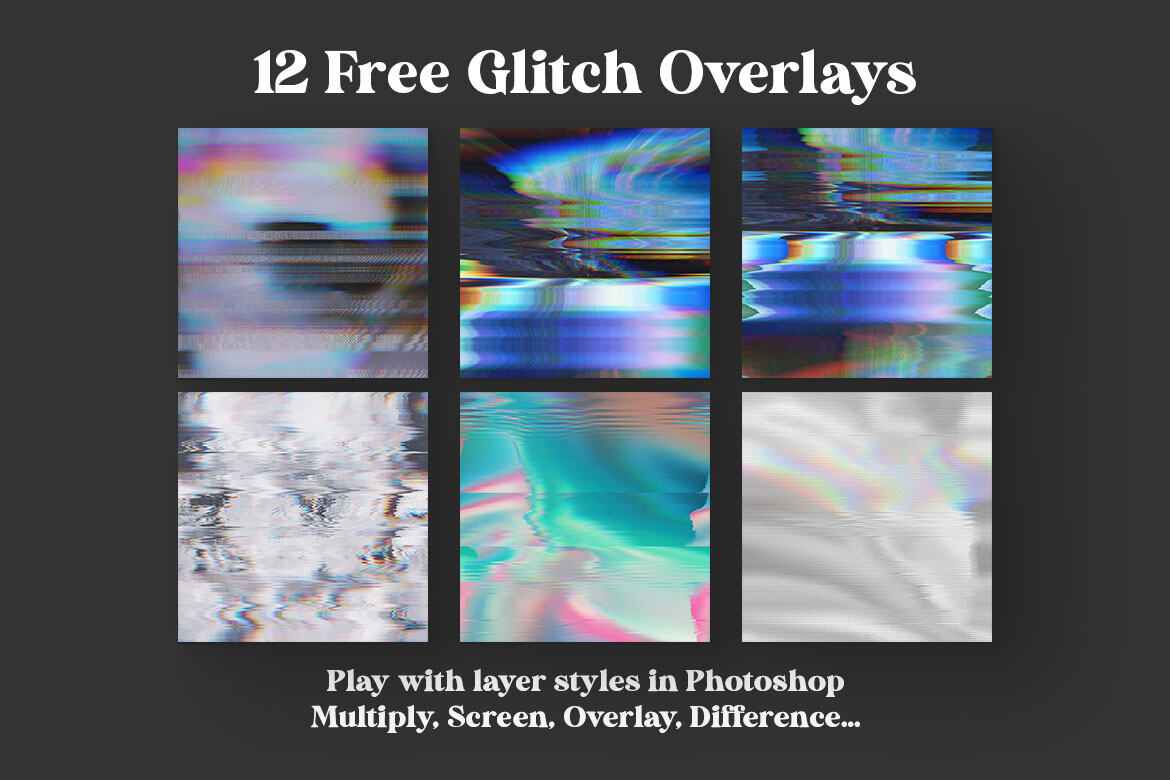 Free Grunge Glitch BG & Overlays 2 - view 3