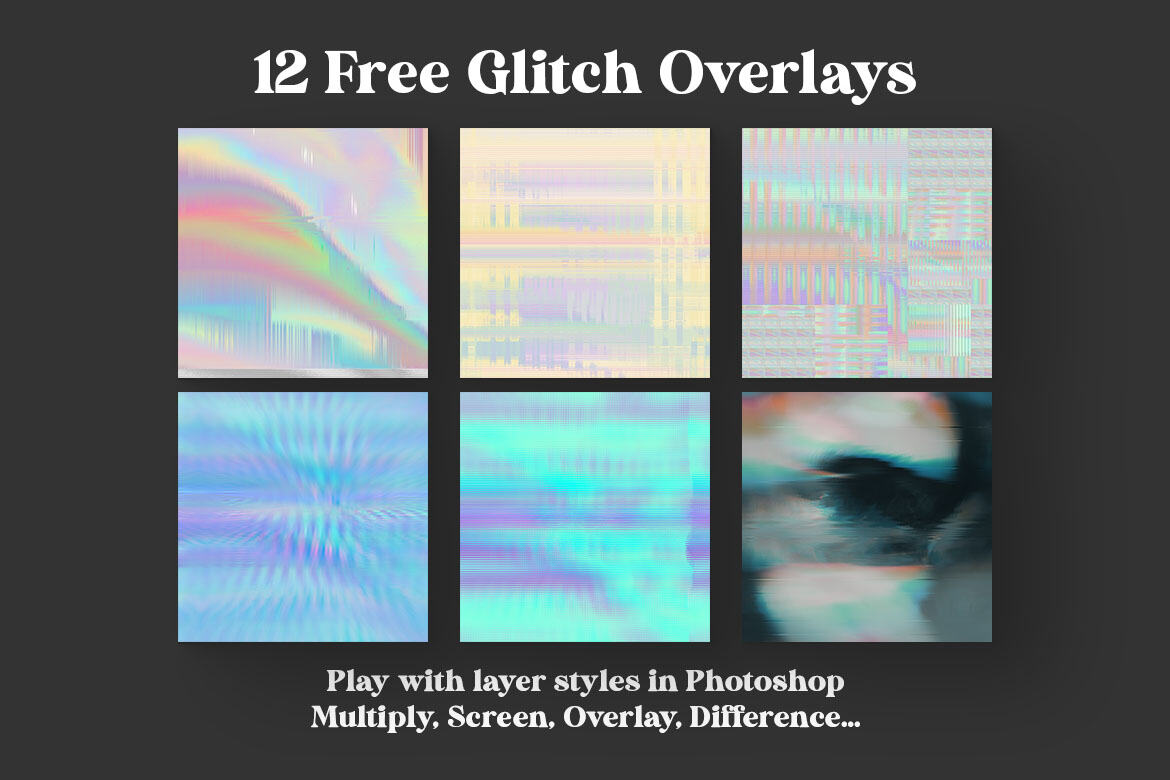 Free Grunge Glitch BG & Overlays 2 - view 4