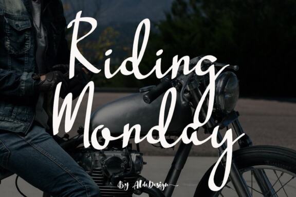 Riding Monday - Free Font