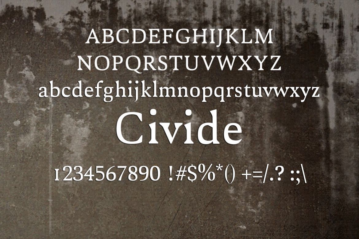Civide Serif Font alt