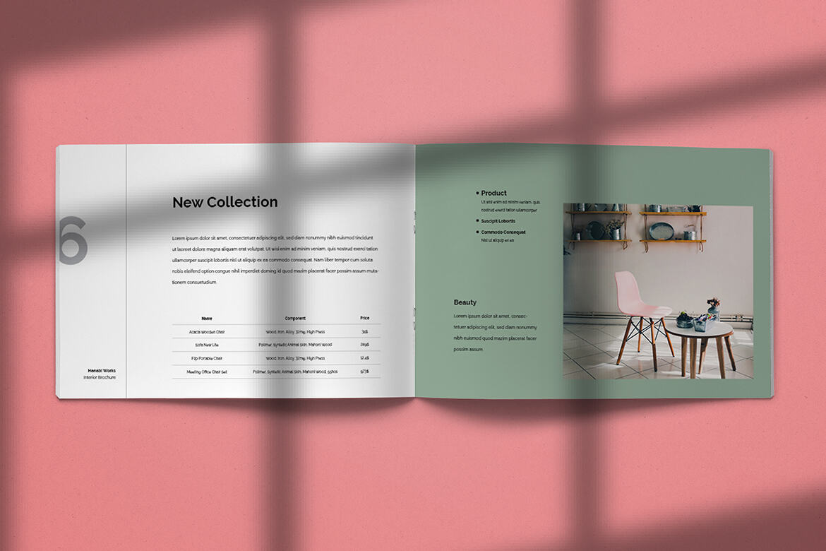 Hanabi Works - Free Interior Brochure Template - view 3