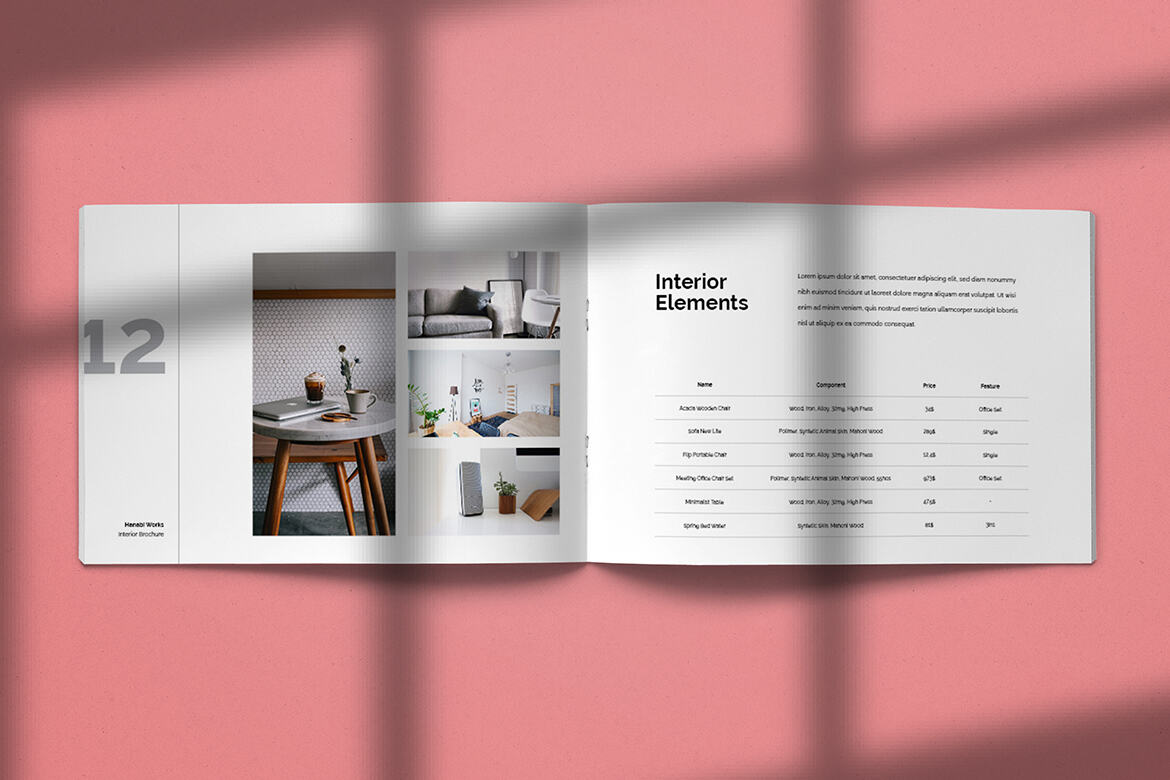 Hanabi Works - Free Interior Brochure Template - view 6