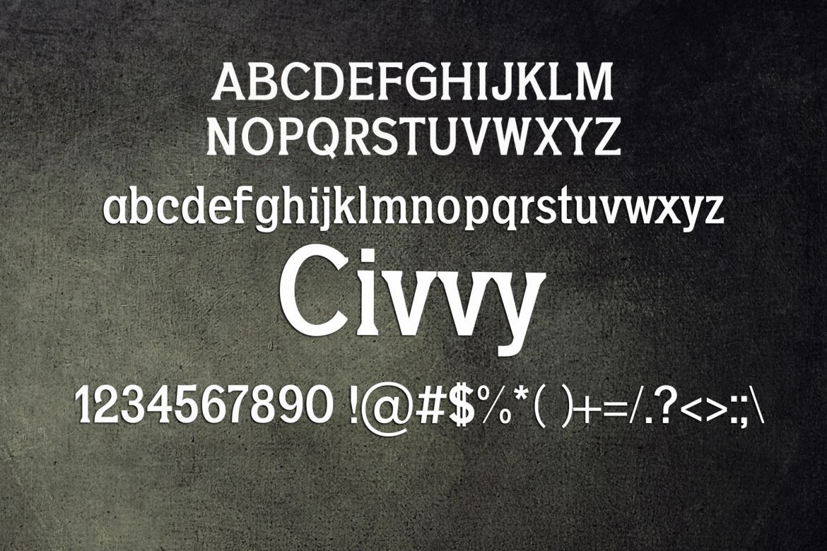 Civvy Serif Font alternate