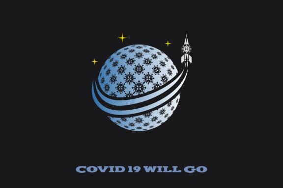 Covid 19 will go vector graphic