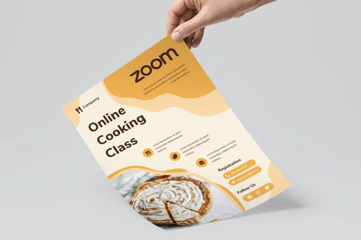 FREE Online Cooking Class Flyer Template - view 3