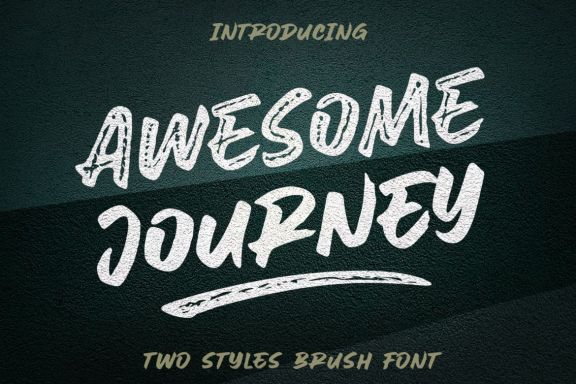 Awesome Journey brush font