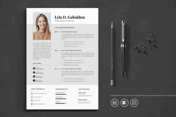 FREE CV Resume Indesign Template Vol.40