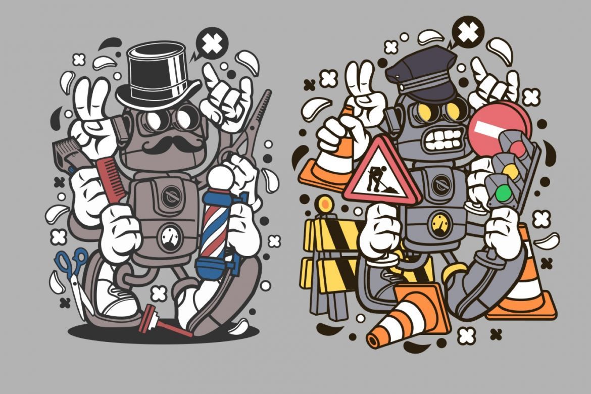 6 Robot Cartoon Cartoon Character - view 4