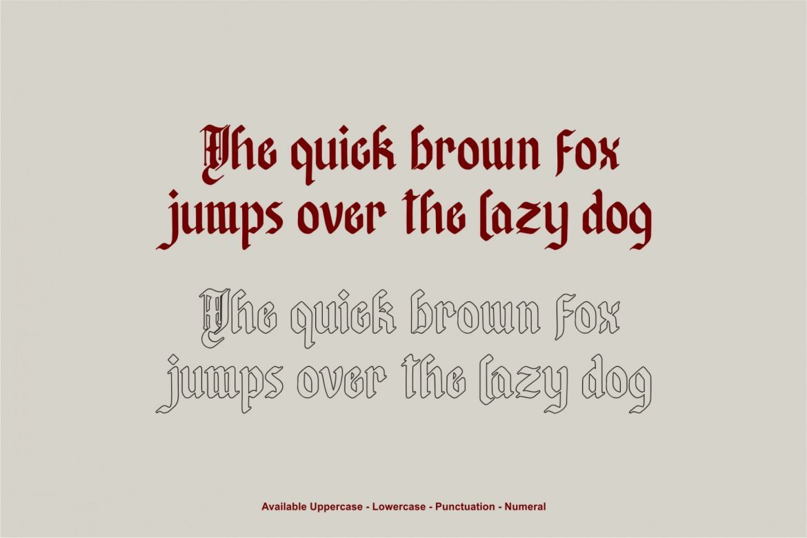 Afterkilly - Blackletter Font - view 4