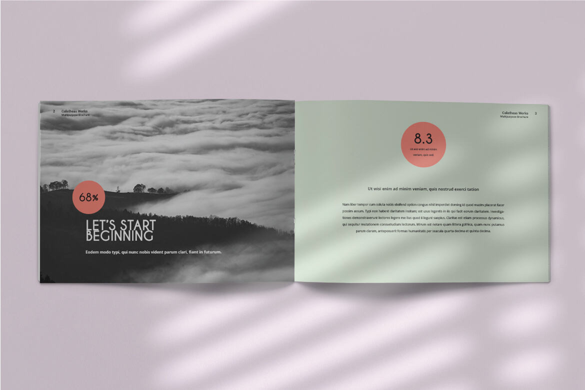 Calatheas Works - FREE Landscape Brochure Template alternate