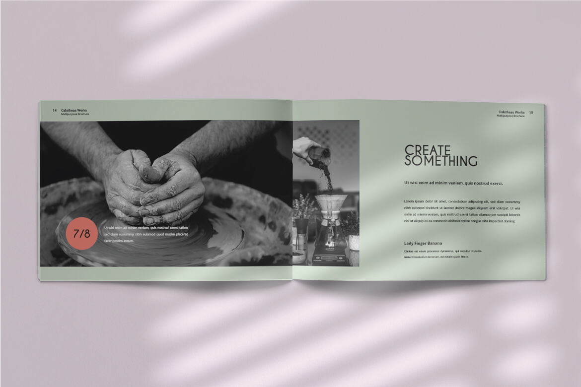 Calatheas Works - FREE Landscape Brochure Template - view 8