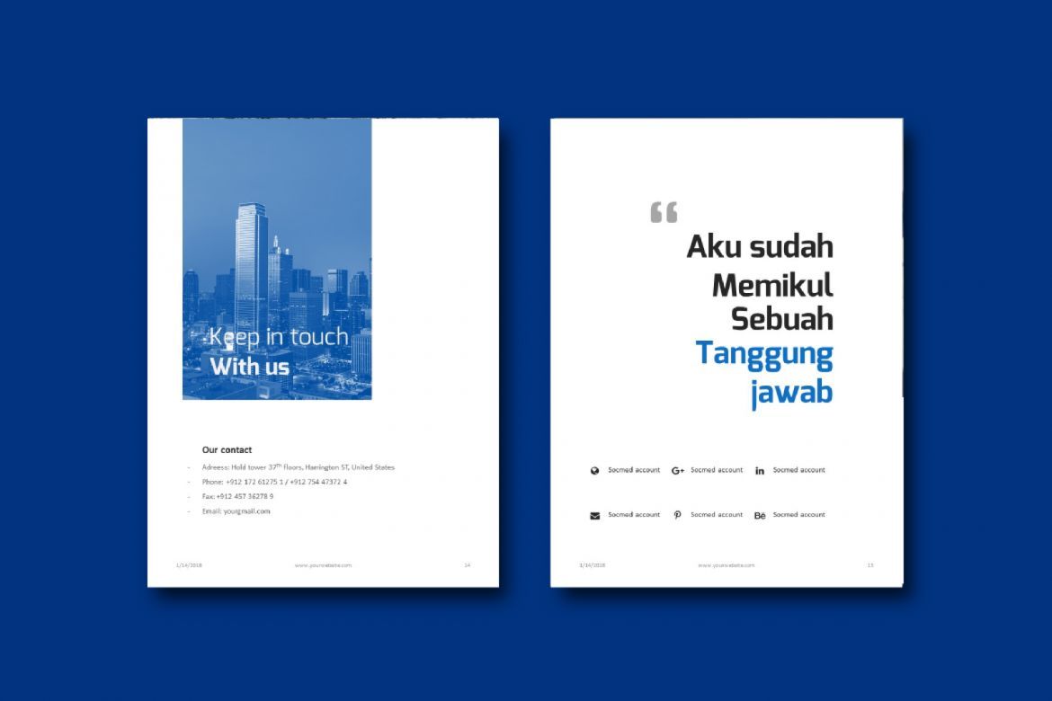 16 Pages Corporate Company eBook Template PowerPoint alternate