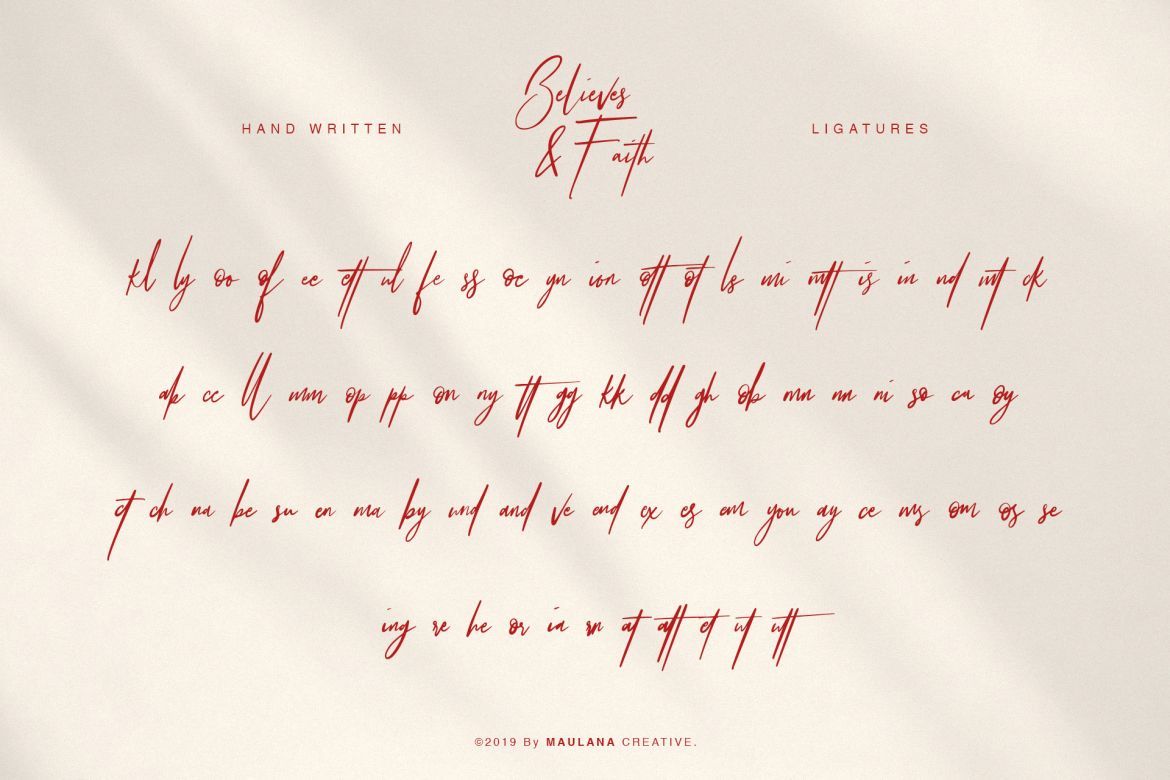 Believes And Faith Font - view 5