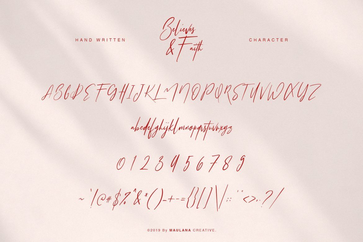 Believes And Faith Font - view 6