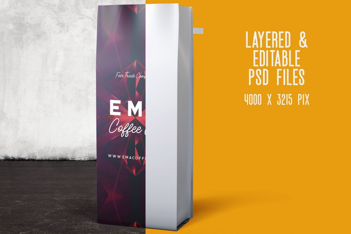 4 Coffee Bag Package Mockups 6 alternate