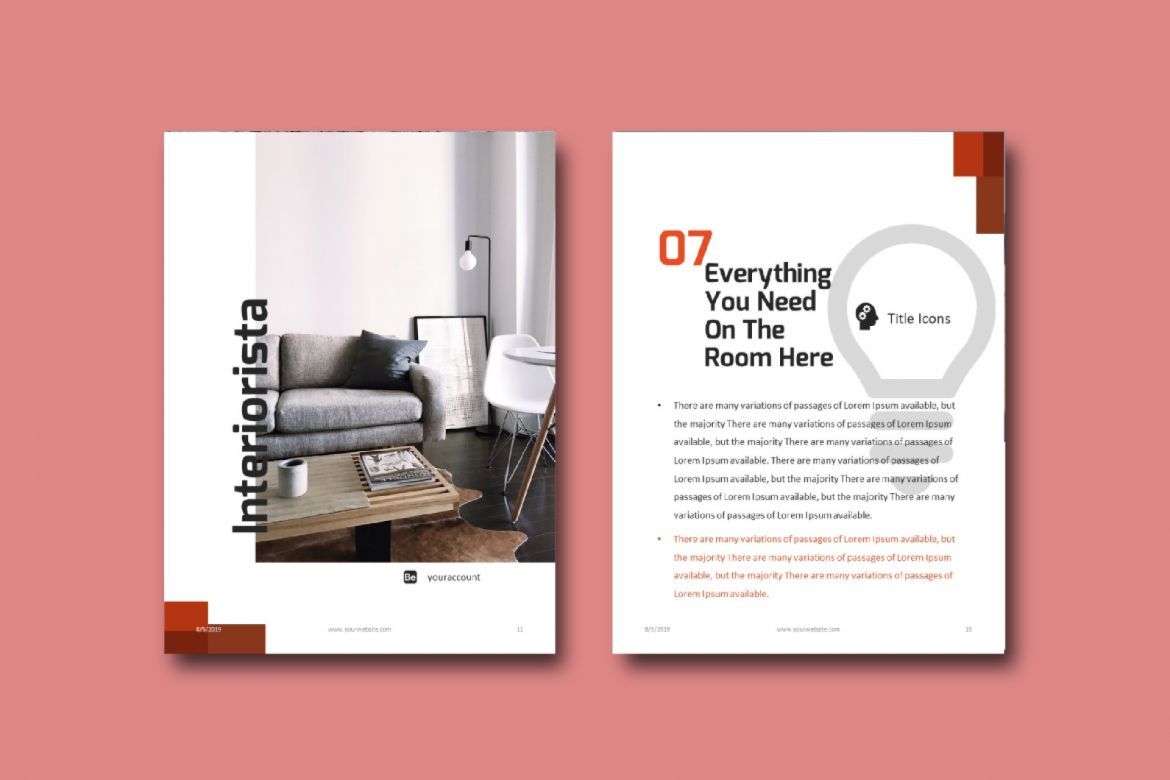 16 Pages Interior eBook Template PowerPoint - view 8