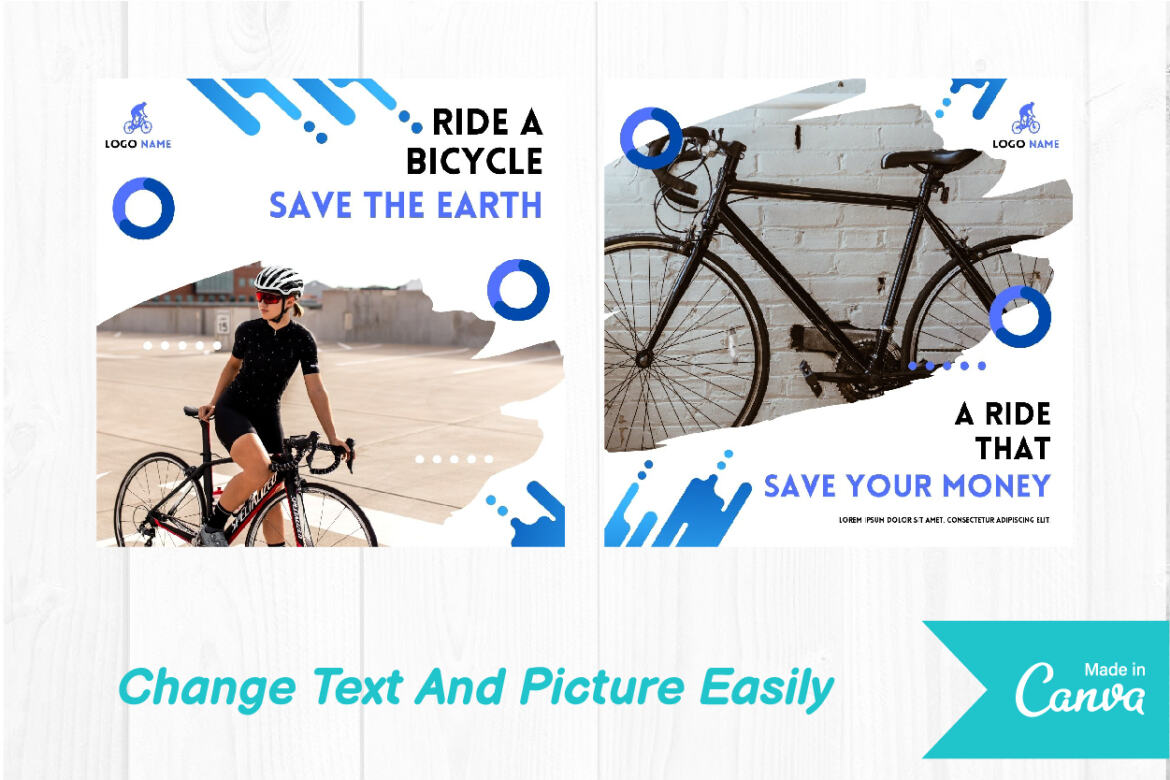 Bicycle instagram FREE canva template alternate