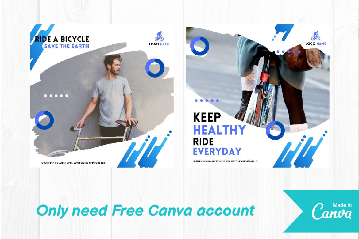 Bicycle instagram FREE canva template - view 4