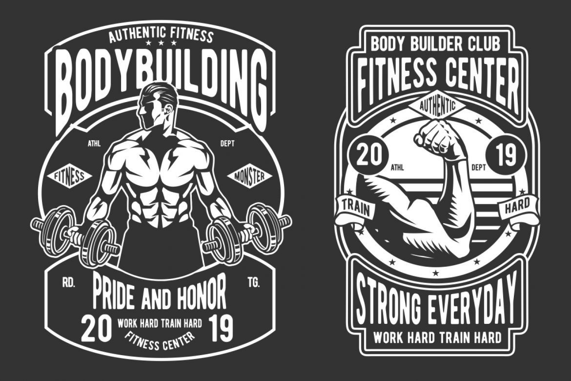 6 Fitness Badge Design Set - view 4