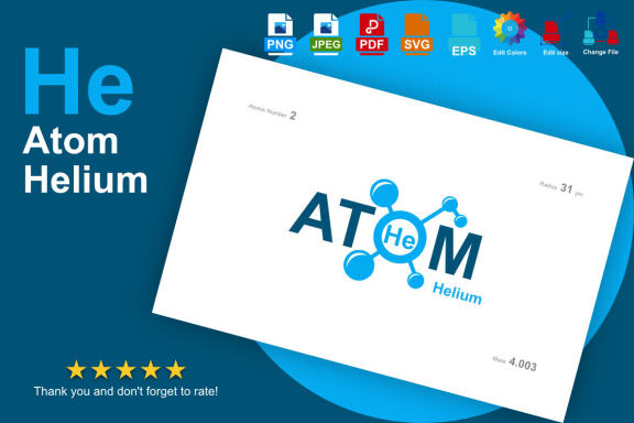 Atom Helium - Free Logo Template