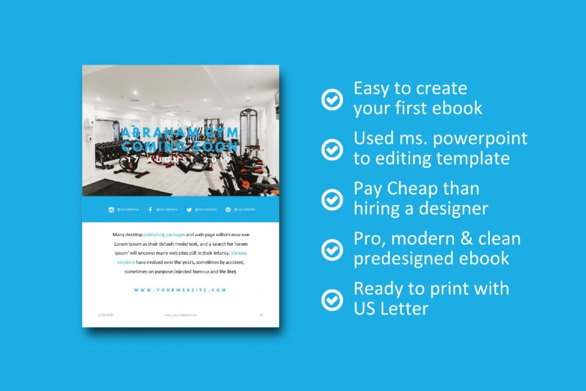 16 Pages Fitness Bold eBook Template PowerPoint - view 9