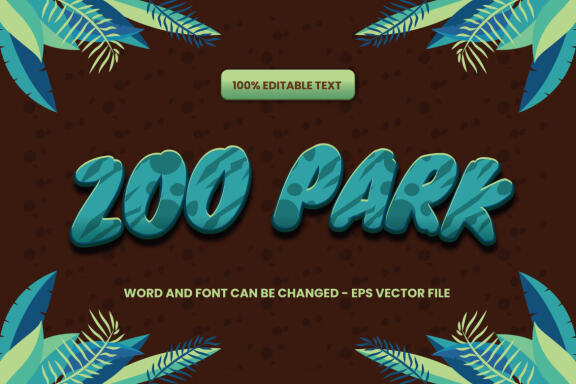 Zoo Park - Free Editable Text Effect