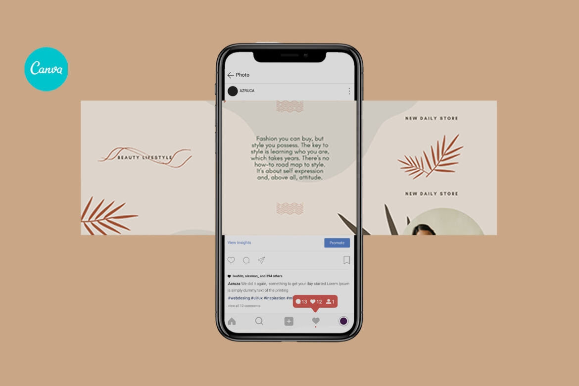  Fashion Daily Puzzle Instagram | Free CANVA Template - view 3