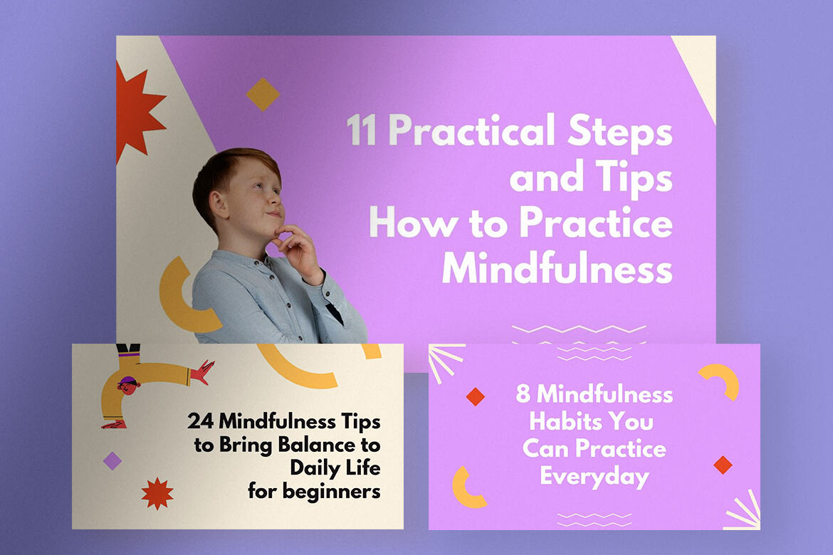 Mindful Tips Youtube Thumbnails FREE Canva - view 5