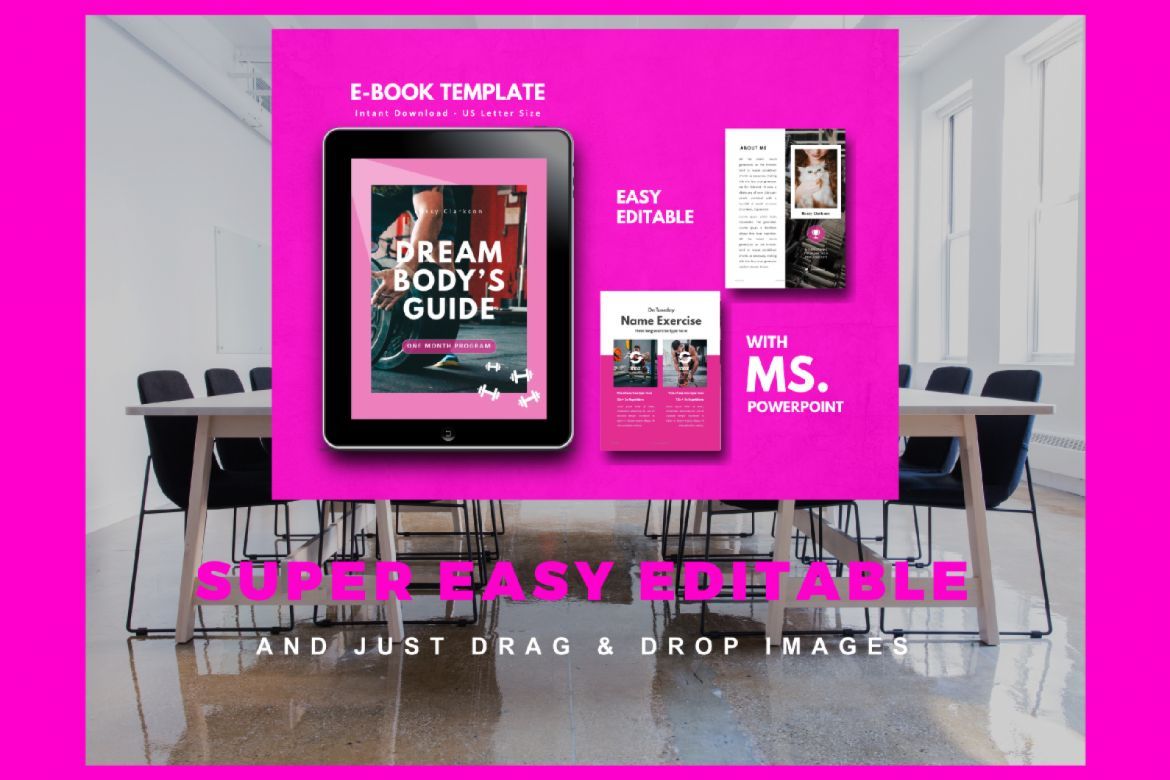 16 Pages Fitness Girl eBook Template PowerPoint - view 10
