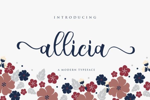 allicia script - Free Font