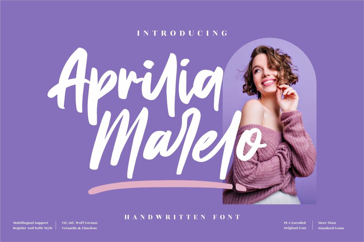 Aprilia Marelo - FREE Handwritten Font alternate