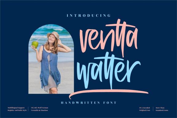 ventta watter - FREE Handwritten Font