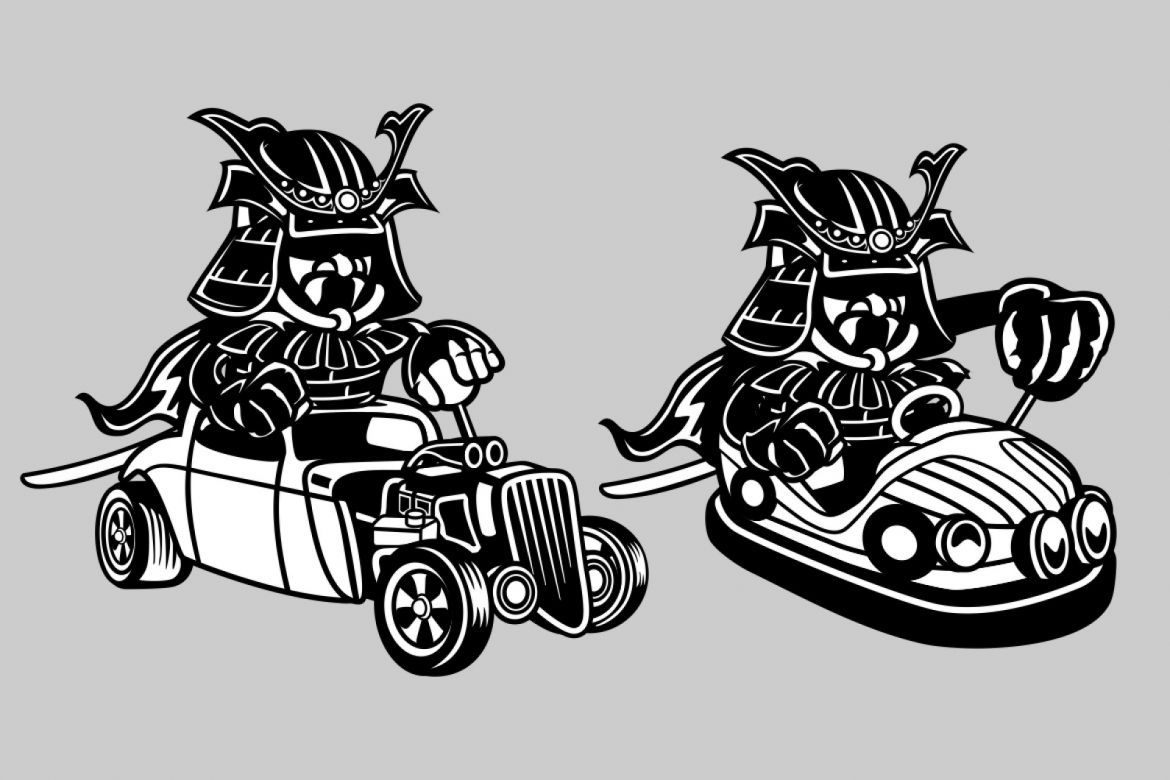 5 Samurai Cartoon Character - view 3