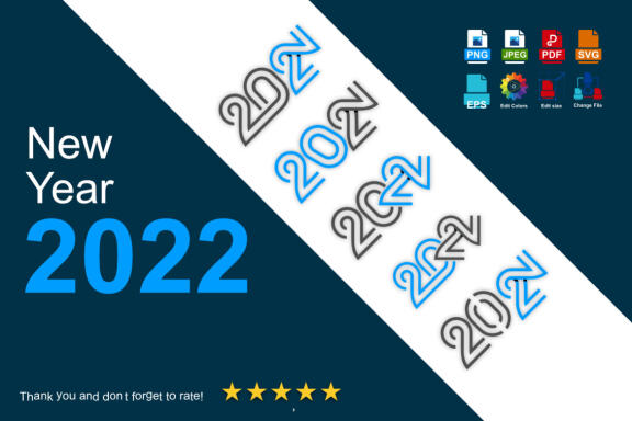 New Year 2022 - Free Vectors