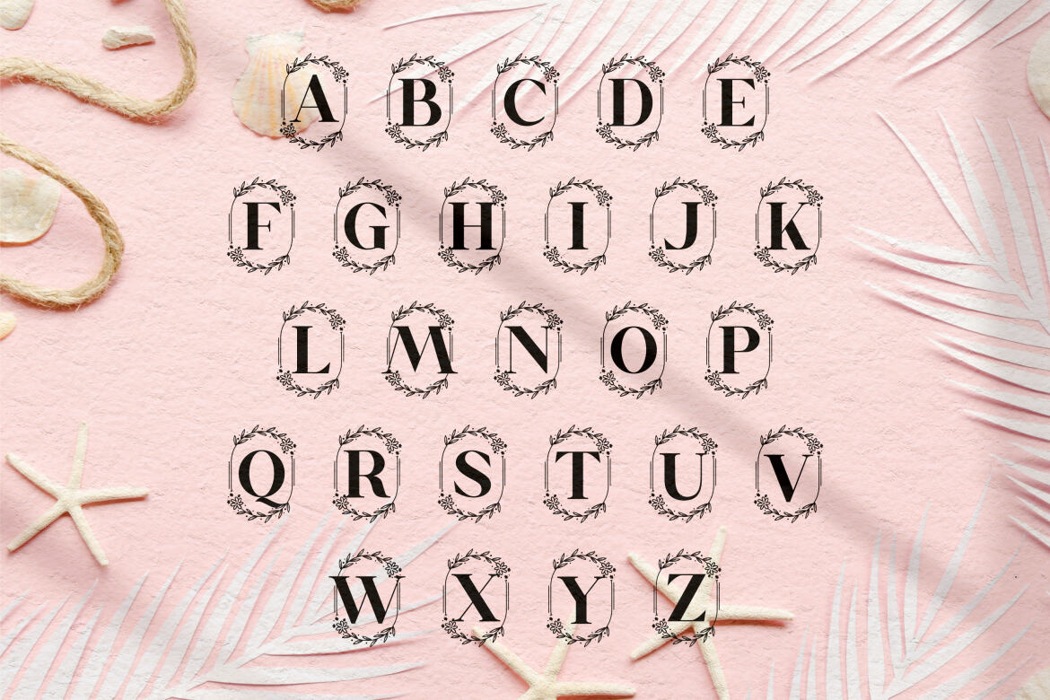 Yumeira Monogram - FREE Decorative Font - view 6