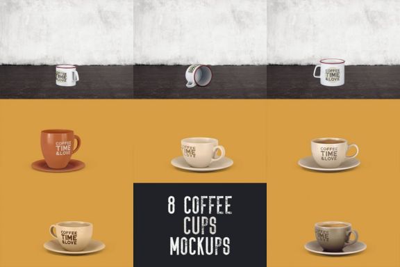 8 Coffee Cup Mockups