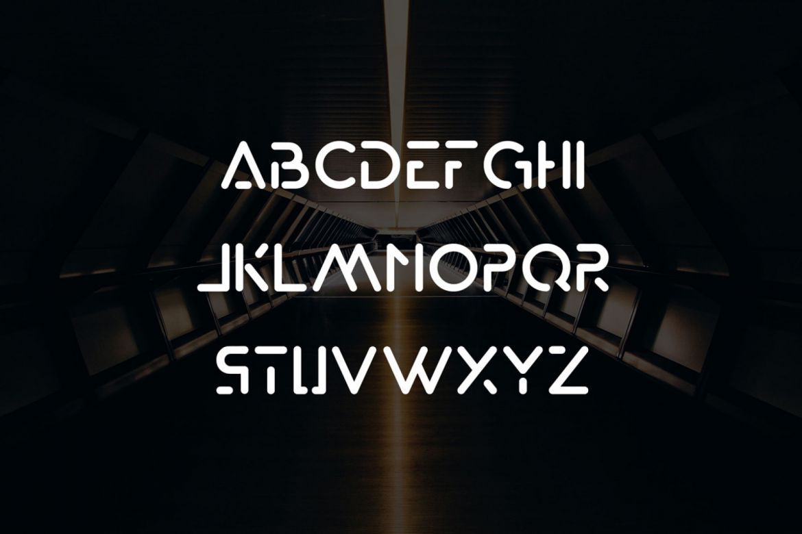 Exodar - Futuristic Font alt