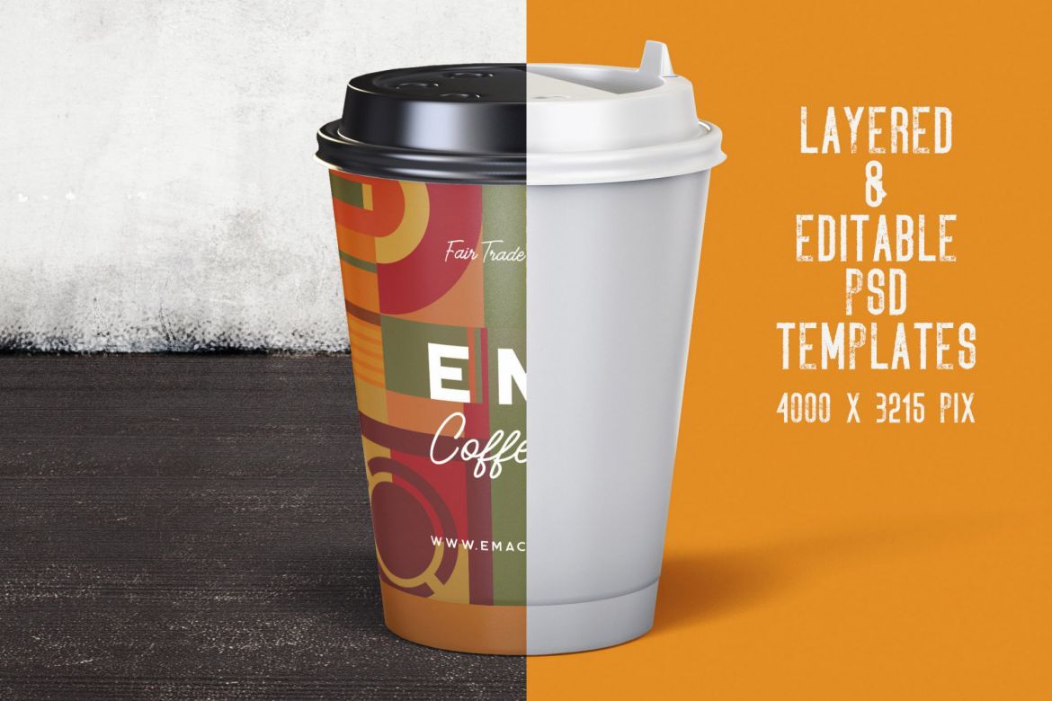 8 Coffee Paper Cup Mockups alternate