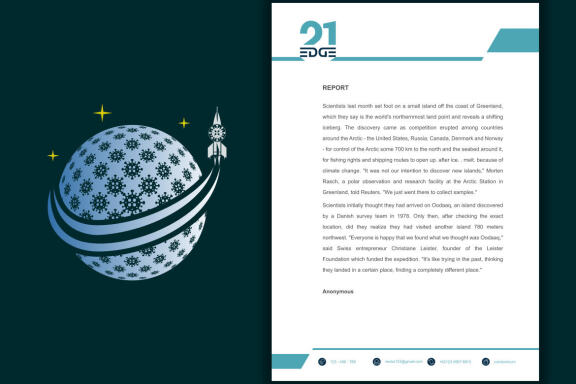 Letterhead Edge 21 - Free Template