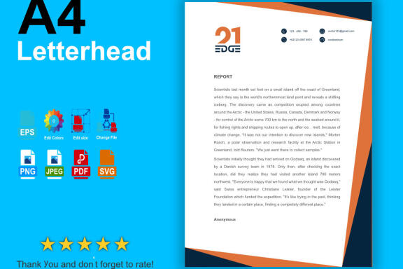LETTERHEAD EDGE21 - Free Template