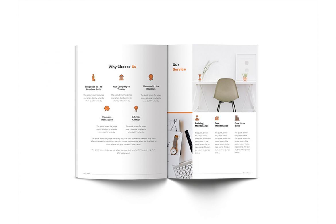 Pitch Deck Design Brochure A4 - view 8