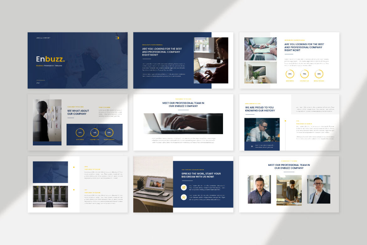 Enbuzz - FREE Business Google Slides Template alternate
